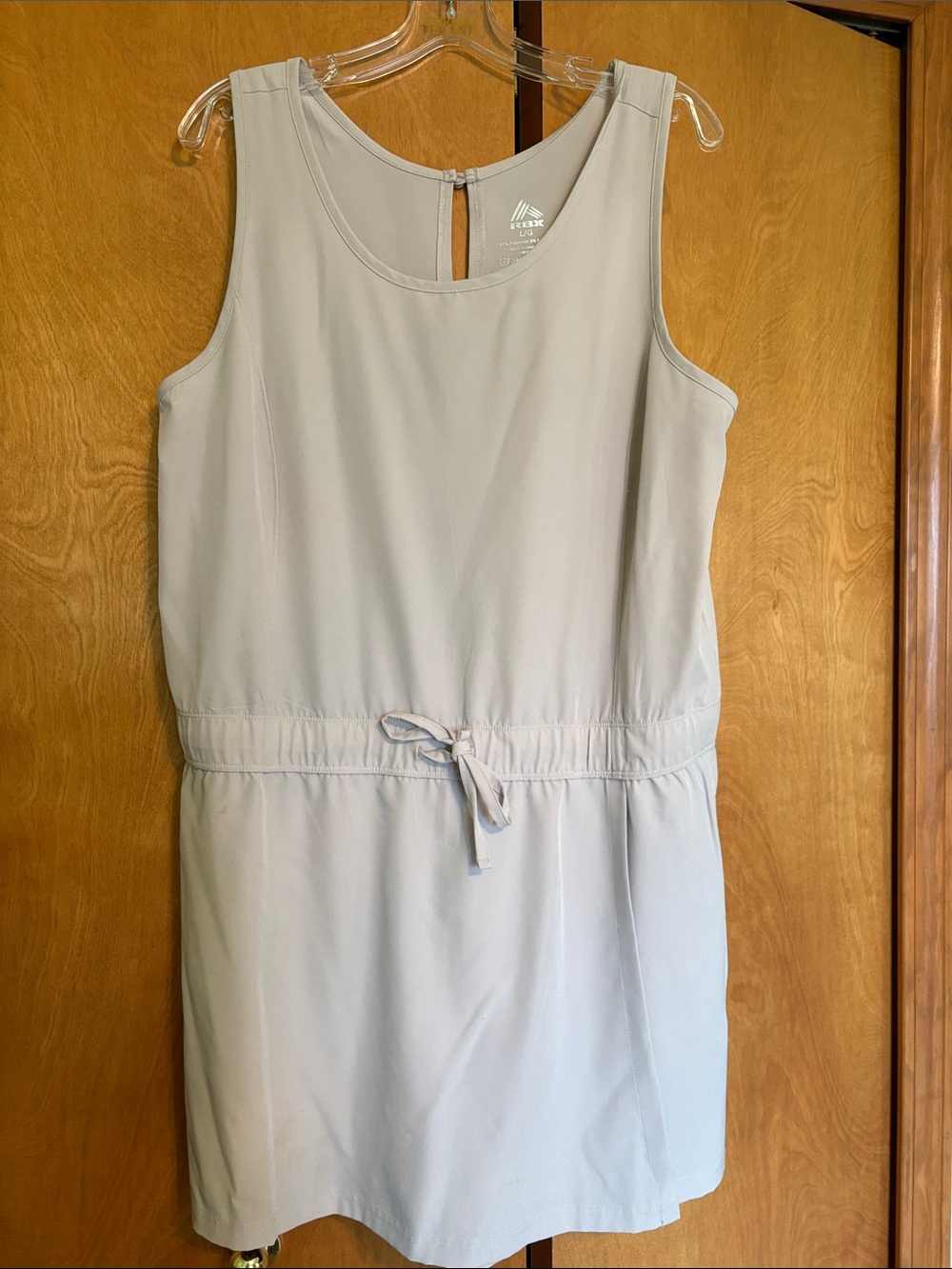 RBX Cream Sleeveless Drawstring Waist Romper